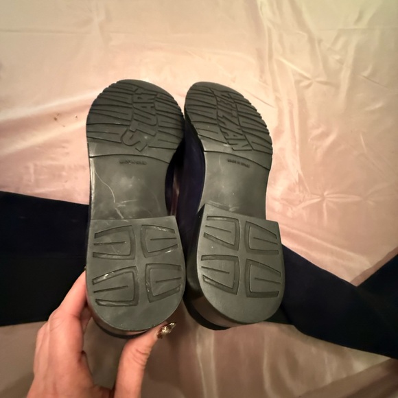 NWOT Stuart Weitzman Navy Blue Suede/Black Over-the-Knee 5050 Boots Size 6 $895 - Picture 9 of 12